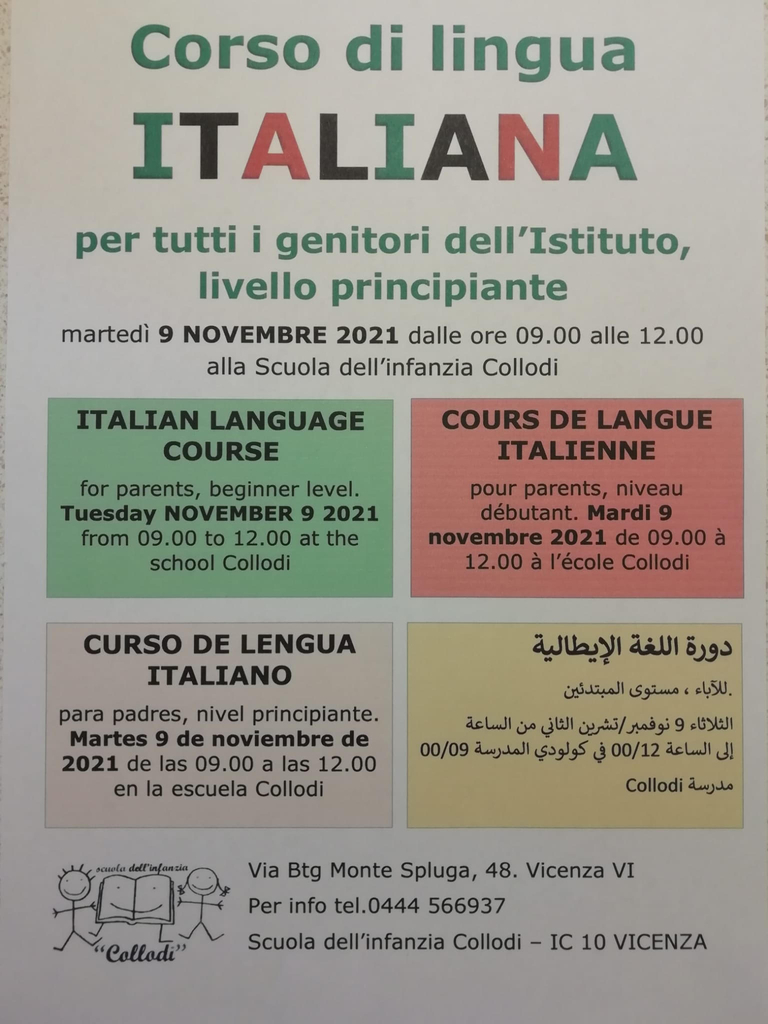 corso italiano genitori
