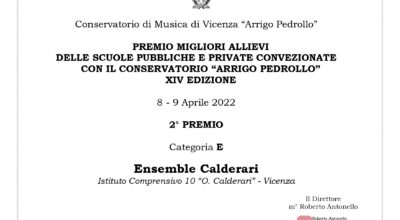 L’Indirizzo Musicale vince il 2° Premio – Calderari