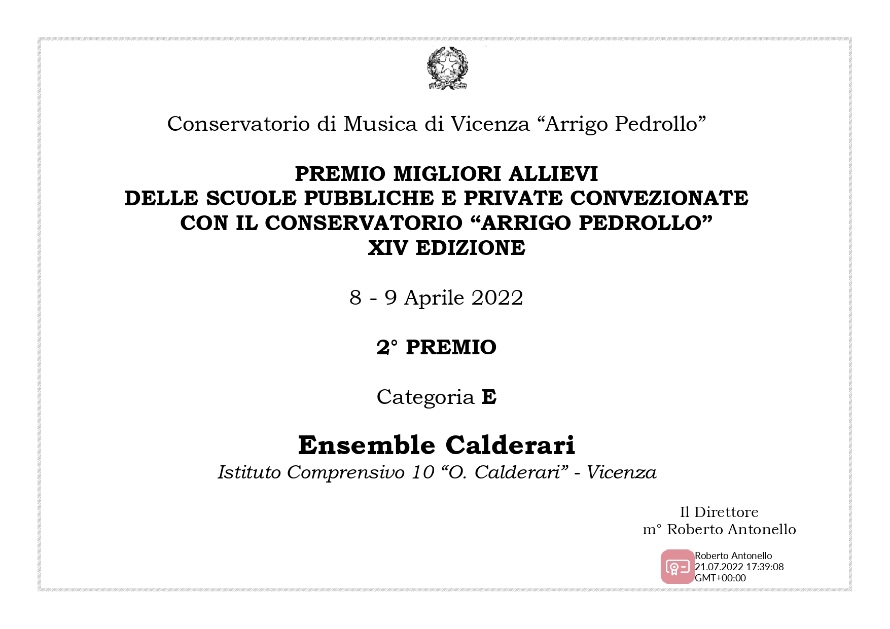 2 premio orchestra concorso conservatorio