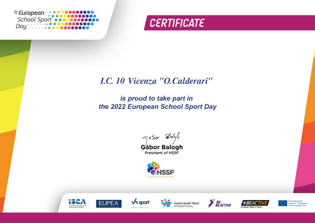 European School Sport Day 2022 – Calderari
